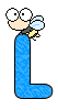 Alfabetten Blauw met bijtje 