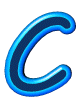 Alfabetten Blauw Letter C