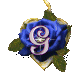 Alfabetten Blauwe roos 