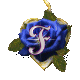 Alfabetten Blauwe roos 
