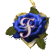 Alfabetten Blauwe roos 