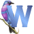 Alfabetten Blauwe vogel 