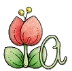 Alfabetten Bloemen 25 Letter A