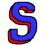 Alfabetten Blokletters gekleurd Letter S