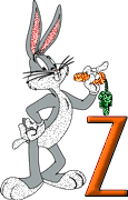 Alfabetten Bugs bunny glitter 