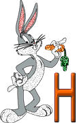 Alfabetten Bugs bunny glitter 