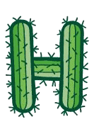 Cactus Alfabetten Letter H