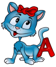 Alfabetten Cartoon kitty 