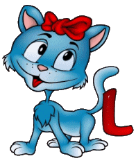 Alfabetten Cartoon kitty 
