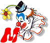 Alfabetten Clown transparant 