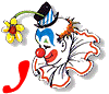 Alfabetten Clown transparant 