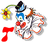 Alfabetten Clown transparant 