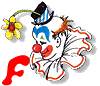 Alfabetten Clown transparant 