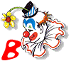 Alfabetten Clown transparant 