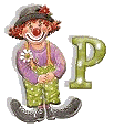 Clown Alfabetten Clown Letter P