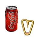 Alfabetten Coca cola Letter V