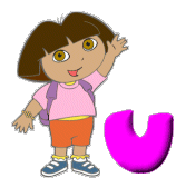 Alfabetten Dora the explorer Letter U