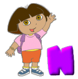 Alfabetten Dora the explorer Letter N