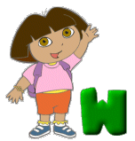 Alfabetten Dora the explorer Letter W