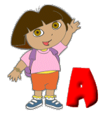 Alfabetten Dora the explorer Letter A