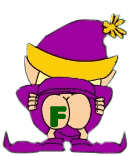 Alfabetten Elves paars Letter F