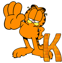 Alfabetten Garfield 3 Letter K