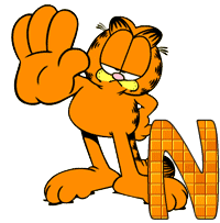Alfabetten Garfield 3 Letter N
