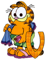 Alfabetten Garfield 5 Letter V