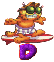 Alfabetten Garfield surf Letter D