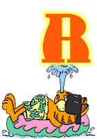 Alfabetten Garfield water Letter R Garfield