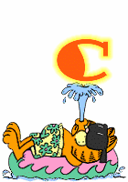 Alfabetten Garfield water Letter C