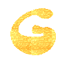 Alfabetten Geel hoofdletters Letter G