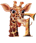 Alfabetten Giraffe 5 Giraffe Letter F
