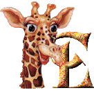 Alfabetten Giraffe 5 Letter E
