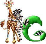 Alfabetten Giraffe met zebra 