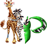 Alfabetten Giraffe met zebra 