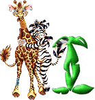 Alfabetten Giraffe met zebra 