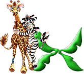 Alfabetten Giraffe met zebra 