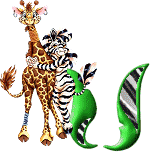 Alfabetten Giraffe met zebra 