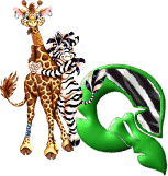 Alfabetten Giraffe met zebra 