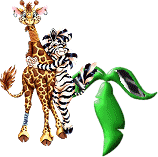 Alfabetten Giraffe met zebra 