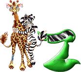 Alfabetten Giraffe met zebra 