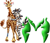 Alfabetten Giraffe met zebra 