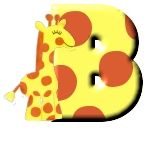 Alfabetten Giraffe Letter B
