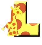 Alfabetten Giraffe Letter L