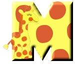 Alfabetten Giraffe Letter M