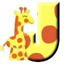 Alfabetten Giraffe Letter J