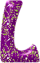 Alfabetten Glitters paars 