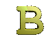 Alfabetten Goud draaiend Letter B