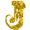 Alfabetten Goud Glinsterende Letter J